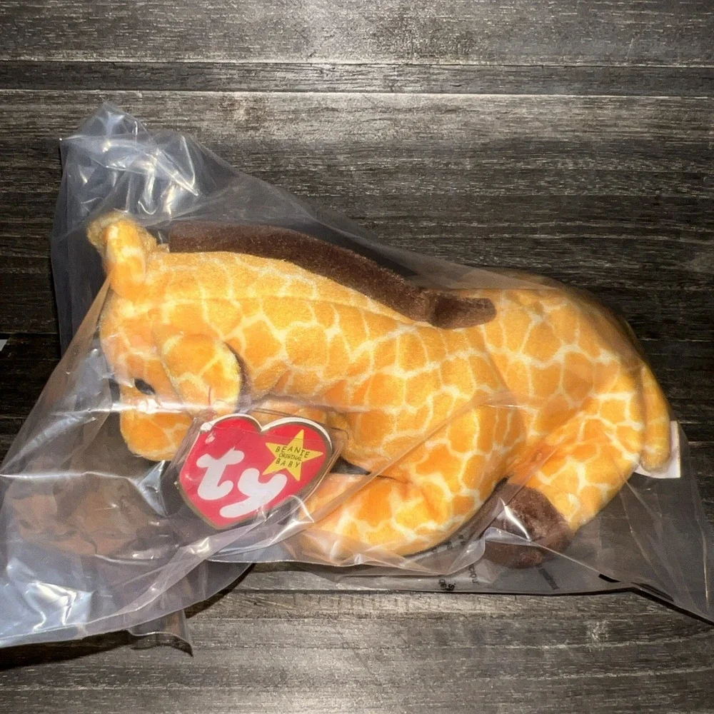 Ty Beanie Baby Twigs the Giraffe Plush Animal 1995 Yellow Orange Spotted Toy